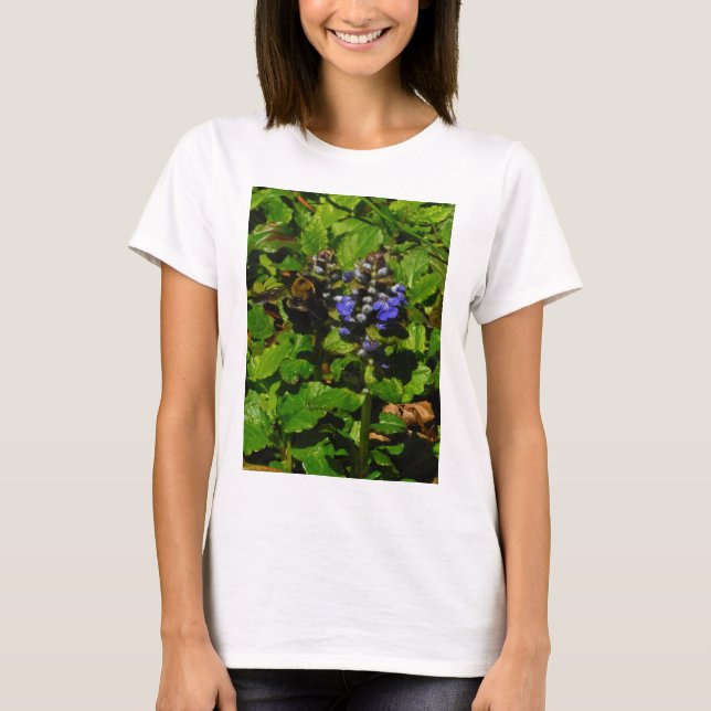 Camiseta Bee de abejas moradas y abeja de burbujas (Anverso)