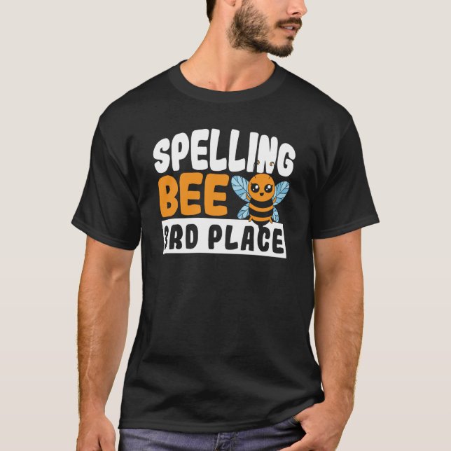 Camiseta Bee de ortografía 3er lugar Escuela de deletreo (Anverso)
