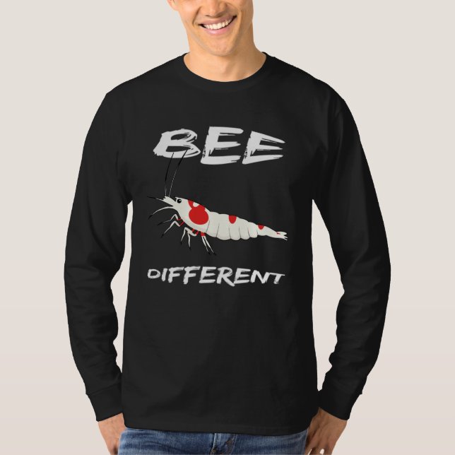 Camiseta Bee Different  RedBee   for Aquarians  Shrimp (Anverso)