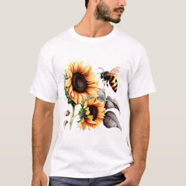 Camiseta Bee Entre Sunflowers Tee