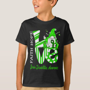 Camiseta Bee Gnome Ama a las discapacidades cerebrales Conc