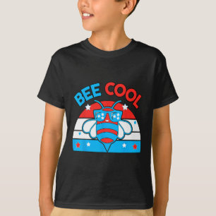 Camiseta Bee Guay 4 de julio Rojo Azul Blanco Estadounidens