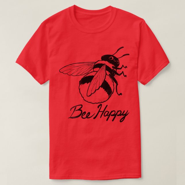 Camiseta Bee Happy (Diseño del anverso)