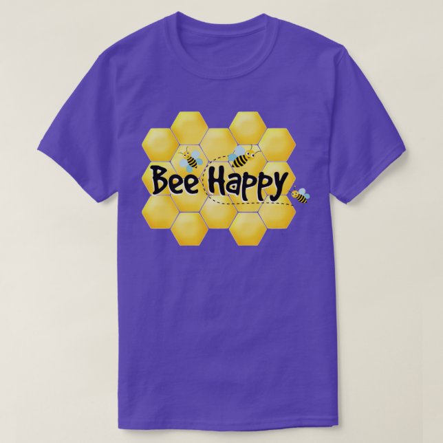 Camiseta Bee Happy1 (Diseño del anverso)
