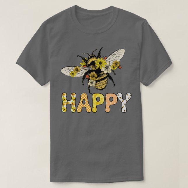 Camiseta Bee Happy 1 (Diseño del anverso)
