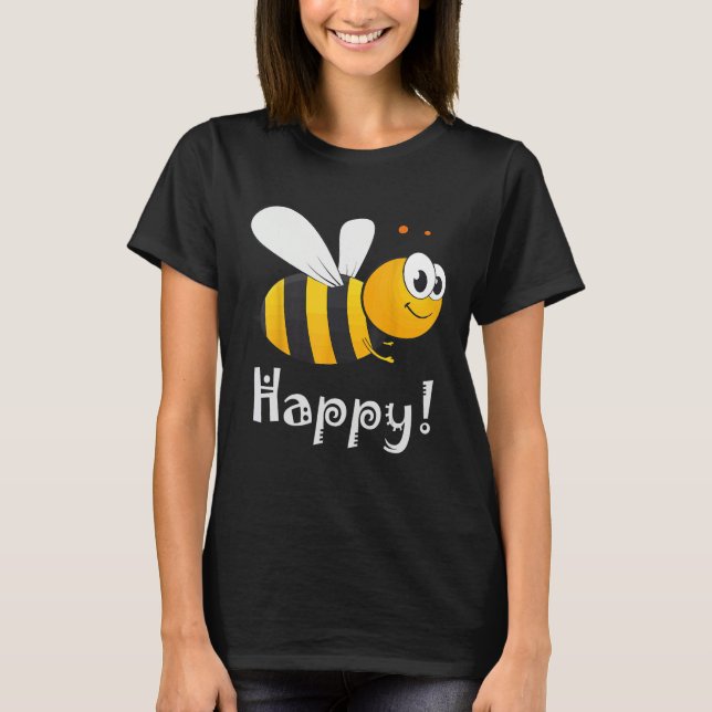 Camiseta Bee Happy Bee Bright (Anverso)