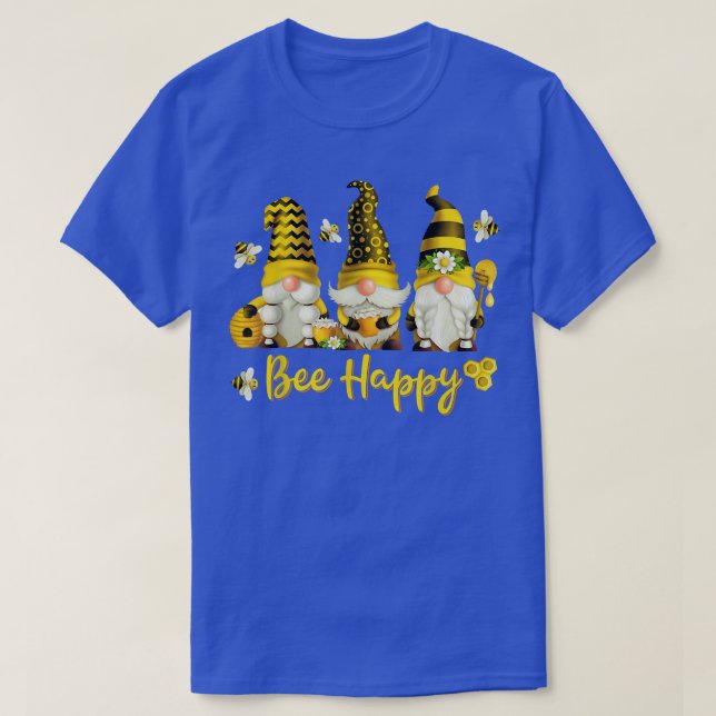 Camiseta Bee Happy Bee Gnome Spring  (Diseño del anverso)
