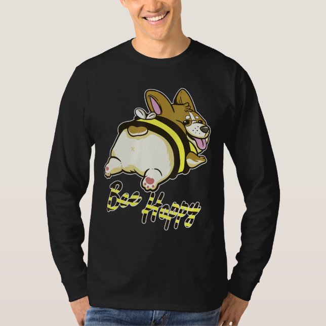 Camiseta Bee Happy Corgi With Bee Costume (Anverso)