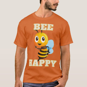 Camiseta Bee Happy Inspiration Elevando Smart Funny