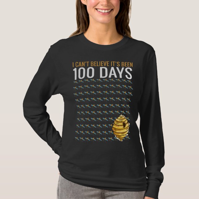 Camiseta Bee Hive Tree 100 Days Of School Teacher Boys (Anverso)