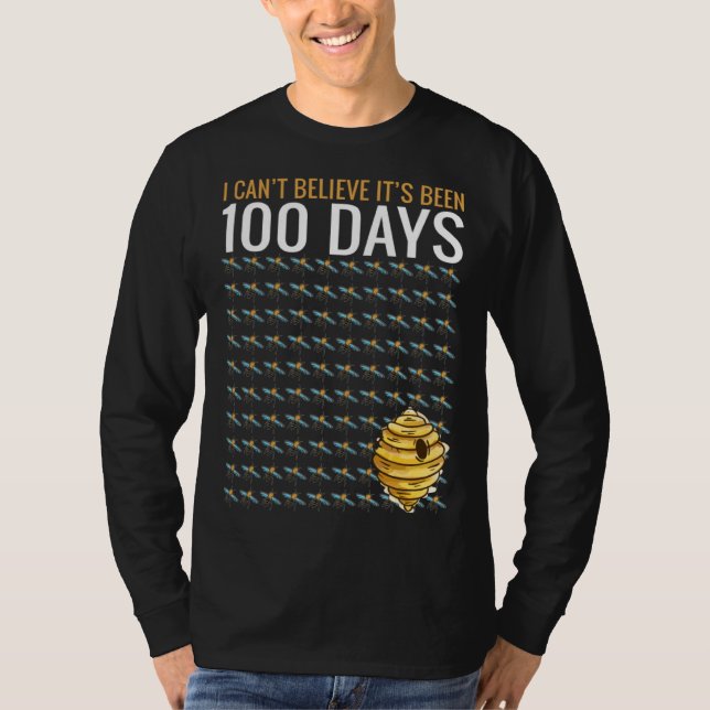 Camiseta Bee Hive Tree 100 Days Of School Teacher Boys (Anverso)