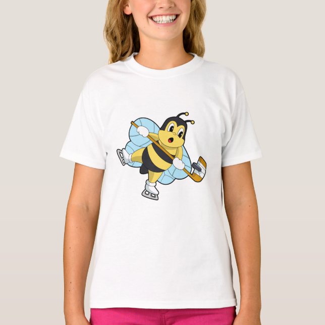 Camiseta Bee Hockey sobre hielo Palo de hockey sobre hielo (Anverso)