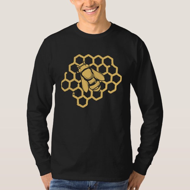 Camiseta Bee Honeycomb  Beekeeping Beekeeper Bees (Anverso)