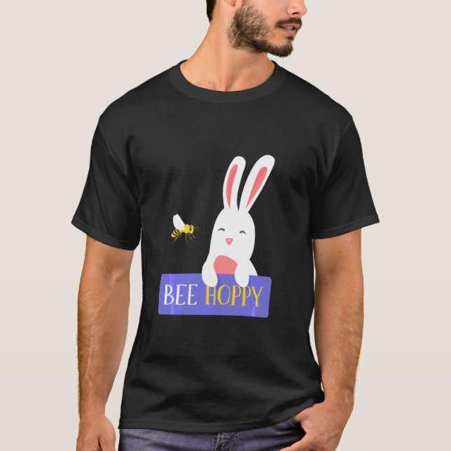 Camiseta Bee Hoppy Funny Animals Bestfriend Bunny Hopper B (Anverso)