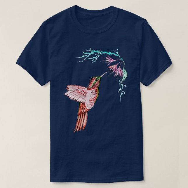 Camiseta Bee Hummingbird Hermosos Amantes de las Aves (Diseño del anverso)