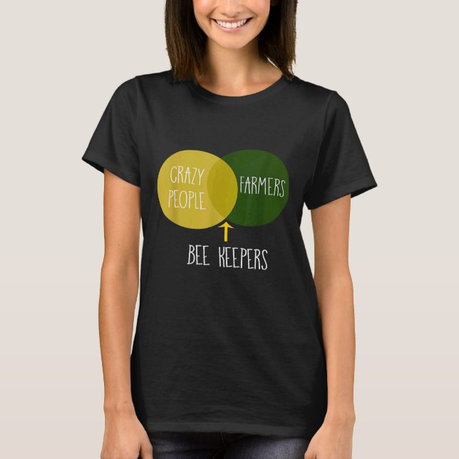 Camiseta Bee Keeper Venn Diagram Beekeeping Apparel Witty (Anverso)