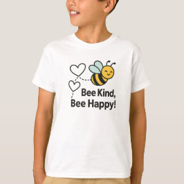 Camiseta Bee Kind Bee Happy Cute Yellow Bee Design