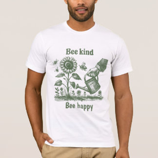 Camiseta Bee Kind Bee Happy Vintage Sunflower 