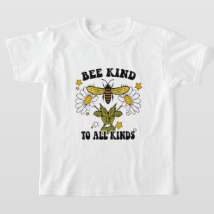 Camiseta Bee Kind Buzsing con Abeja Bumble Amarillo Estilo