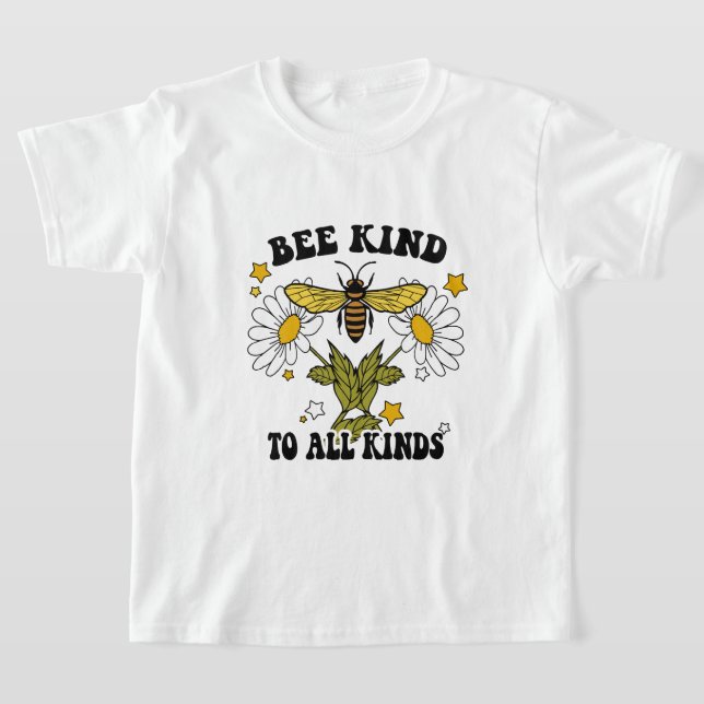 Camiseta Bee Kind Buzsing con Abeja Bumble Amarillo Estilo (Distribución)