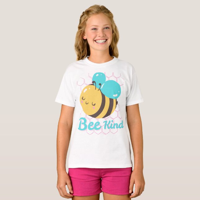 Camiseta Bee Kind – Cute Positivity & Kindness Animal Desig (Anverso completo)
