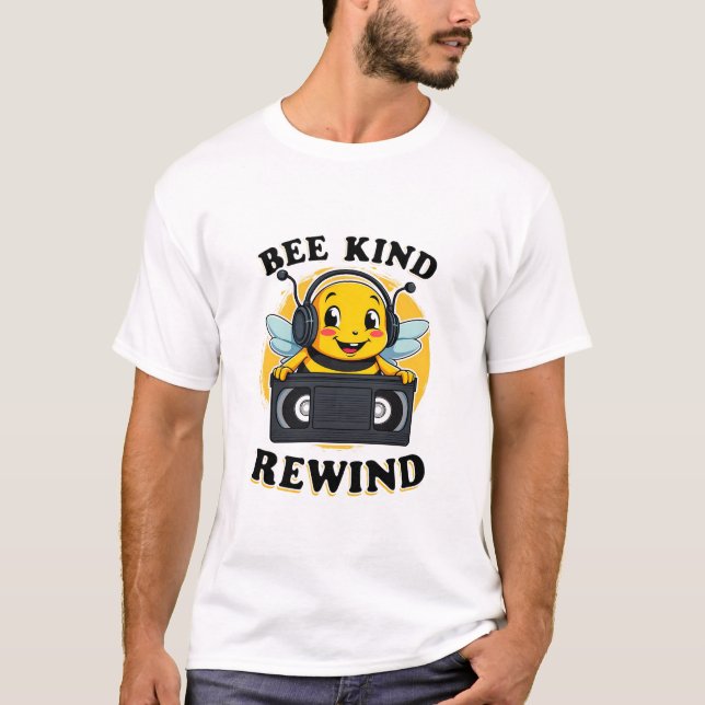 Camiseta Bee Kind, Rewind Retro Bee T-Shirt (Anverso)