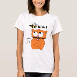 Camiseta Bee Kind (sé amable) Personalizado Mustache Camise