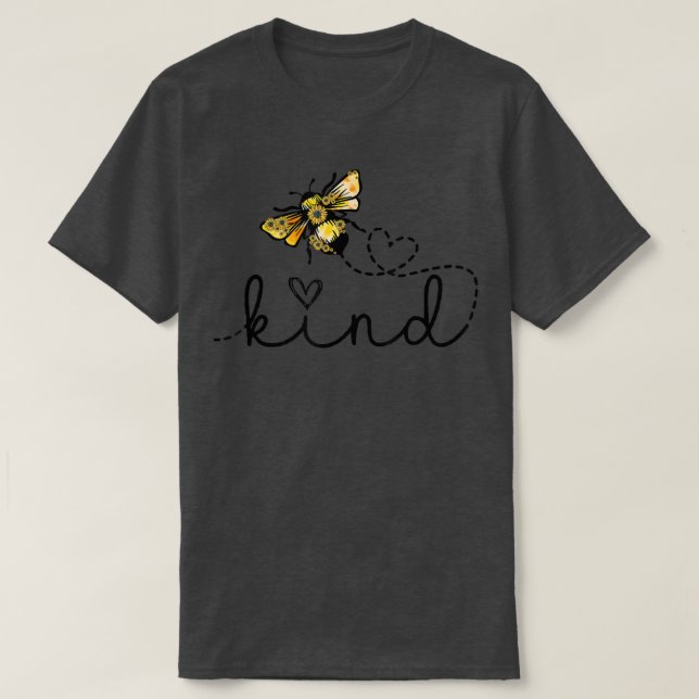 Camiseta Bee Kind Sunflower Heart Love Kindness Kinder Men  (Diseño del anverso)