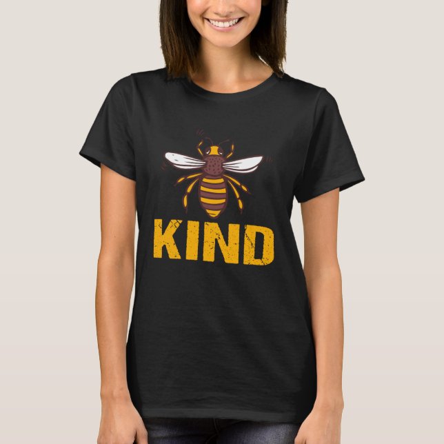 Camiseta Bee Kind  Women Cute Bee Clothes Be Kind Kids Girl (Anverso)