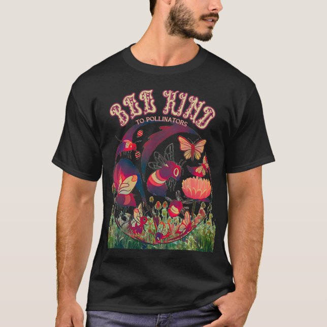 Camiseta BEE KING a polinizadores granjeros (Anverso)