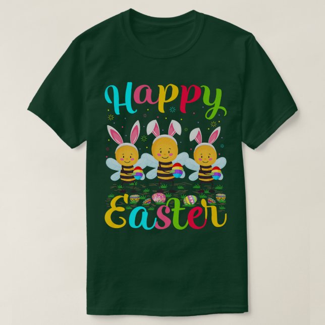Camiseta Bee Lover Funny Easter Egny Bee Happy Easter  (Diseño del anverso)