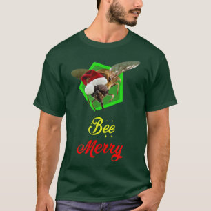 Camiseta Bee Merry El Navidad Ocupado Abeja