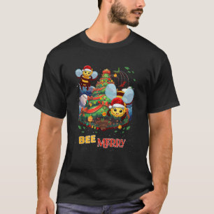 Camiseta Bee Merry Honey Bee Beekeeper X Mas Santa Claus Be
