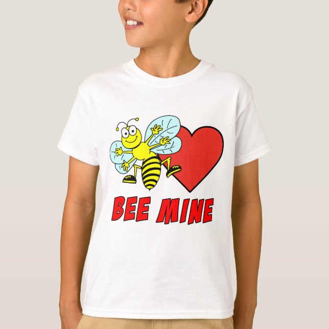 Camiseta Bee Mine Cute Valentine Personalizado (Anverso)