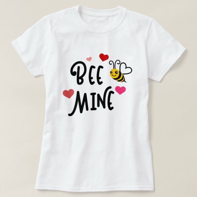 Camiseta Bee Mine - El día de San Valentín (Diseño del anverso)