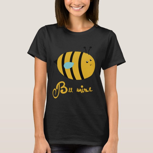 Camiseta Bee Mine Valenties Day Bees Apparel Chicas Boys (Anverso)