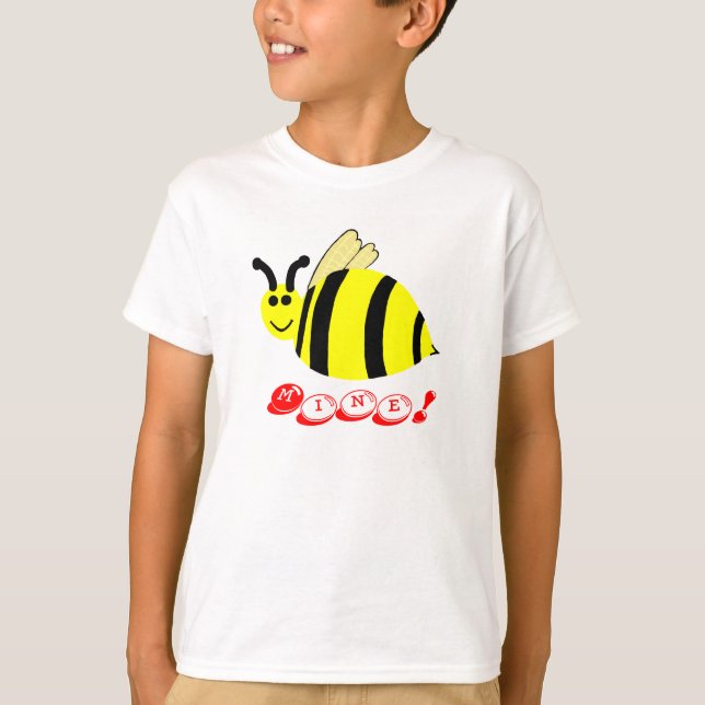 Camiseta Bee Mine Valentine Bumble amarillo Bee Candy Bits (Anverso)