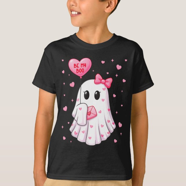 Camiseta Bee My Boo Heart Boo Ghost Valentine Outfit Women  (Anverso)
