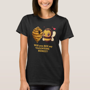 Camiseta Bee My Valentine Honey Cute Día de San Valentín Pa
