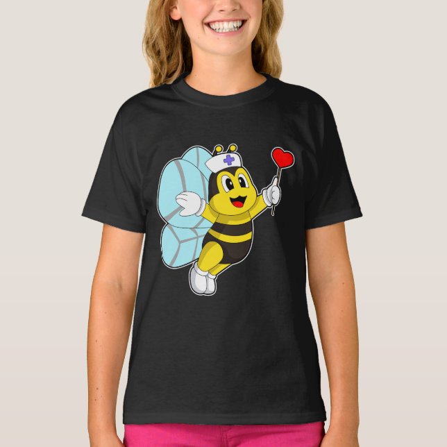 Camiseta Bee Nurse Heart (Anverso)