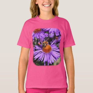 Camiseta Bee On Purple Aster Nature