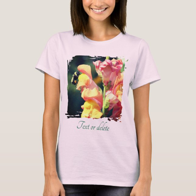 Camiseta Bee On Snapdragon Flower Personalized (Anverso)