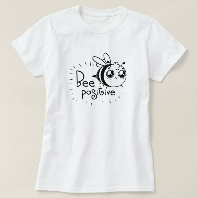 Camiseta Bee Positive (Diseño del anverso)