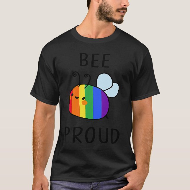 Camiseta Bee Proud LGBT LGBT Gay Transgender Pride (Anverso)