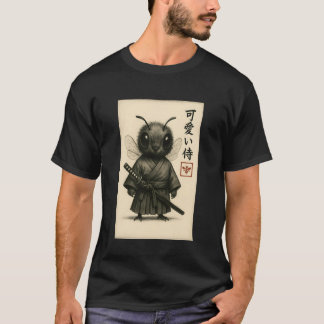 Camiseta Bee Samurai Ink Art Sumi-e Style Novelty Kawaii Wo