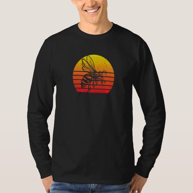 Camiseta Bee Sunset Retro Vintage (Anverso)