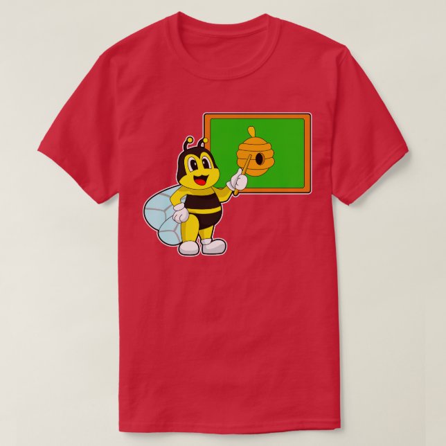 Camiseta Bee Teacher Pointer Bee nest (Diseño del anverso)