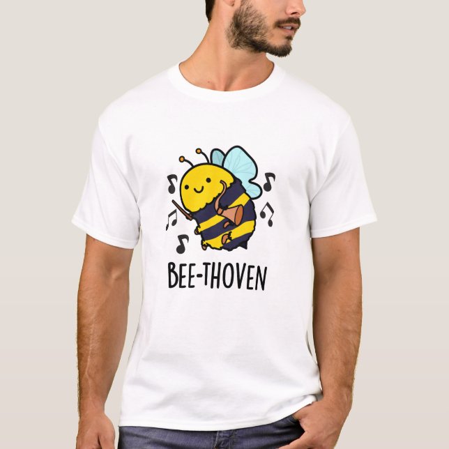 Camiseta Bee-thoven Funny Music Bee Pun (Anverso)