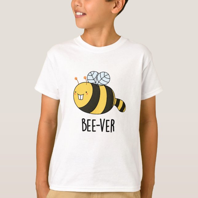 Camiseta Bee-ver Funny Animal Beaver Bee Pun (Anverso)