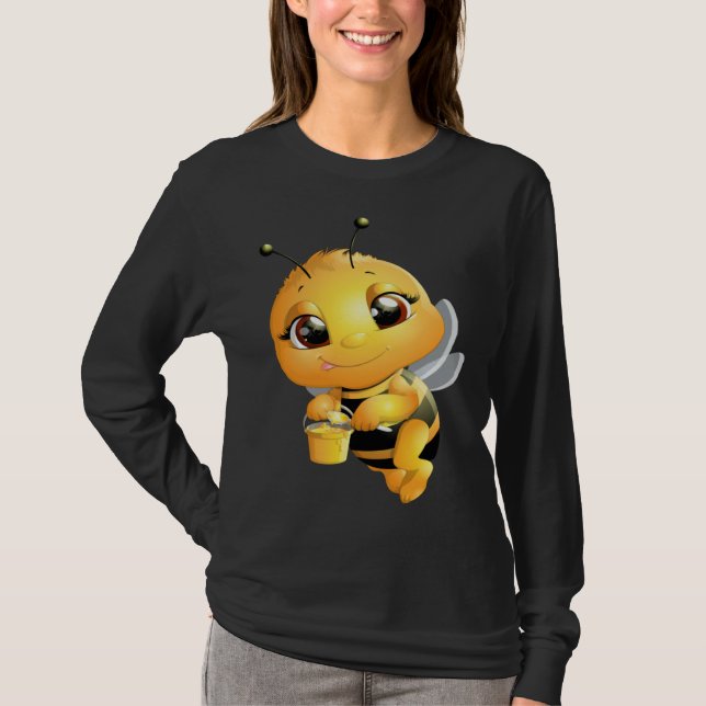 Camiseta Bee with Honey Cute Girls Bee (Anverso)
